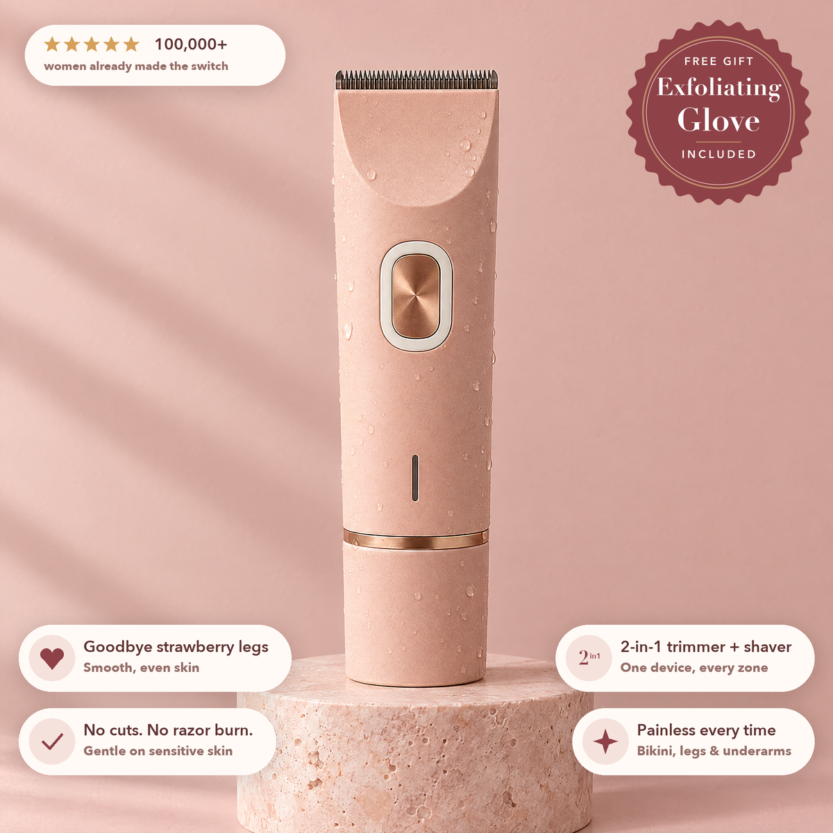 Lunia® Shaver + FREE exfoliating glove